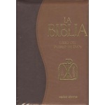 LA BIBLIA/LIBRO DEL PUEBLO DE DIOS "PIEL BITONO" "ESTUCHE CREMALLERA"